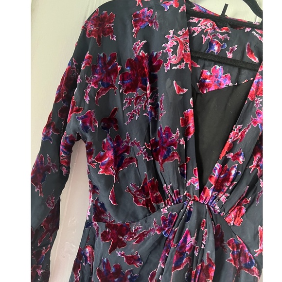 NWT Rag & Bone Velvet Floral Mini Dress - Picture 6 of 6